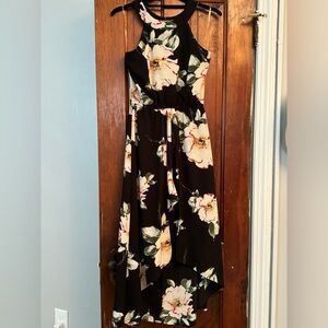 Black floral romper/dress